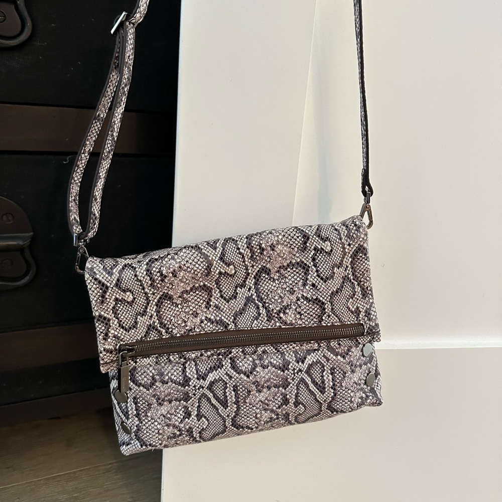 Hammitt VIP Medium in Snake Leather with Gunmetal Accents